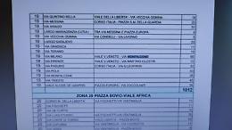 Catania, via Monfalcone: strisce blu poste su entrambi i lati della strada