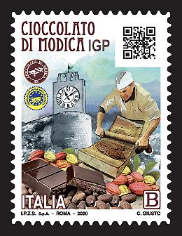 Il primo francobollo con il codice qr dedicato al cioccolato di Modica