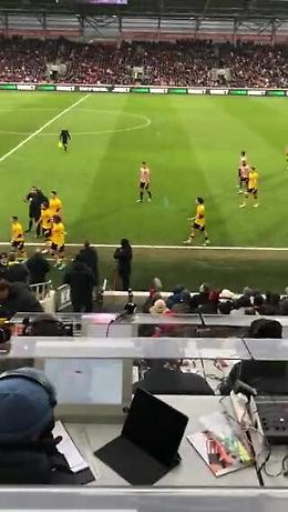 Drone sul campo, sospesa Brentford Wolverhampton