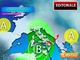 Meteo: in arrivo 4 giorni instabilità, piogge, temporali e sabbia del deserto