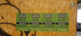 Anche Catania si sveglia tappezzata di manifesti "Cercasi schiavo"