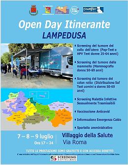 Lampedusa, la via Roma per tre giorni trasformata nel Villaggio della Salute