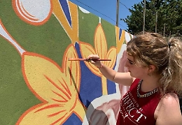 Camastra, murales realizzato dagli allievi dell'Accademia delle Belle Arti di Agrigento