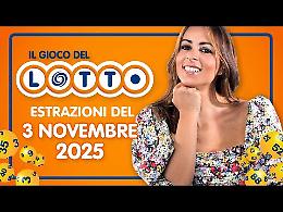 Lotto, 10eLotto e Superenalotto: le estrazioni e le quote del 3 novembre 2025