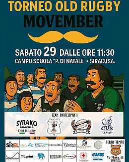Rugby: domani in campo gli Old di Syrako e Movembers Siracusa, Cus Catania, Messina e Palermo, per accendere i riflettori sulla salute maschile. 