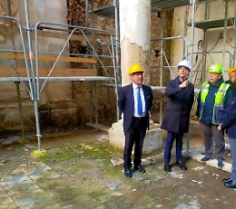 Restauro beni Fec, sopralluogo del prefetto Caccamo nei cantieri