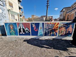 Catania, in via Curia svelato il murales contro il degrado