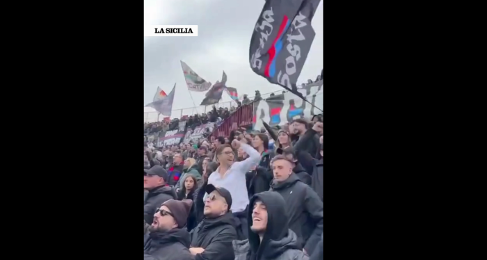 Catania, cori allo stadio contro la polizia. Nel gruppo anche il consigliere comunale di Fdi: &laquo;Non ho partecipato agli insulti&raquo;